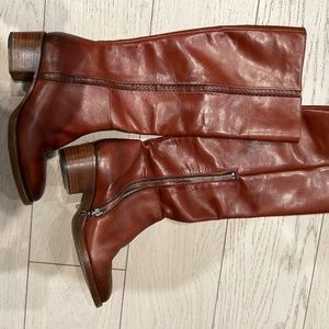 Italian leather brown boots